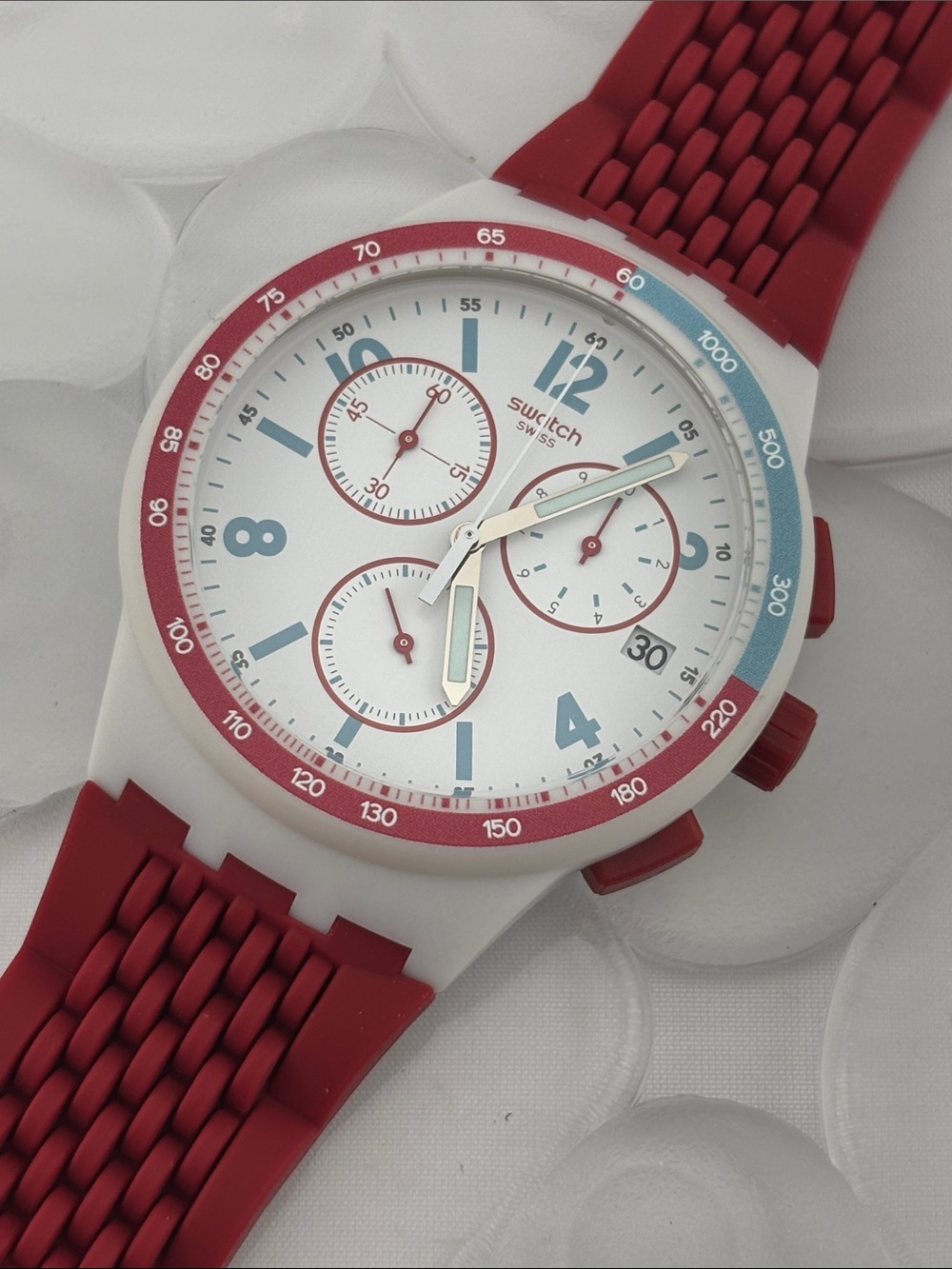Swatch Watch -SUSM403 - RED TRACK